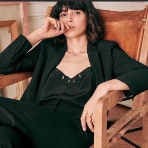 NWT Sezane black "sari" jacket in size 44 (12)